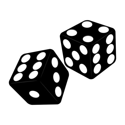 black and white dice clipart|free dice graphics.